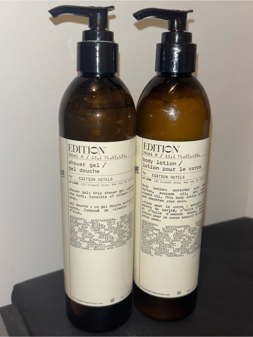 Le Labo Edition Shower Gel and Body Lotion Set- DISCONTINUED 12oz size